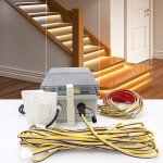 Synchronized Style LED Stair Lighting Complete Set SBL-6589, 40in Length Cuttable Tunable White LED Strip Light Suitable for 20~50in Width Indoor Staircase